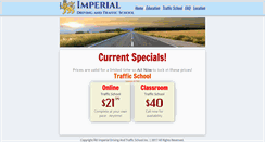 Desktop Screenshot of imperialdrivingschool.com