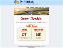Tablet Screenshot of imperialdrivingschool.com